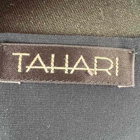 VINTAGE Elie Tahari Black Top Silk Split-Neck Bell Sleeve Pullover Size Large L - Picture 9 of 10